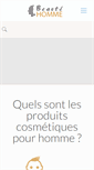 Mobile Screenshot of beaute-homme.com